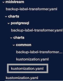 Midstream directory in the Admin Console UI